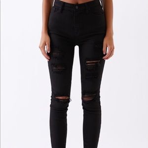 Black distressed pacsun jeans